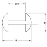 1/4 x 5/32 in. H-Round Lead Came CAS RH6 Tools Colorado Glassworks   