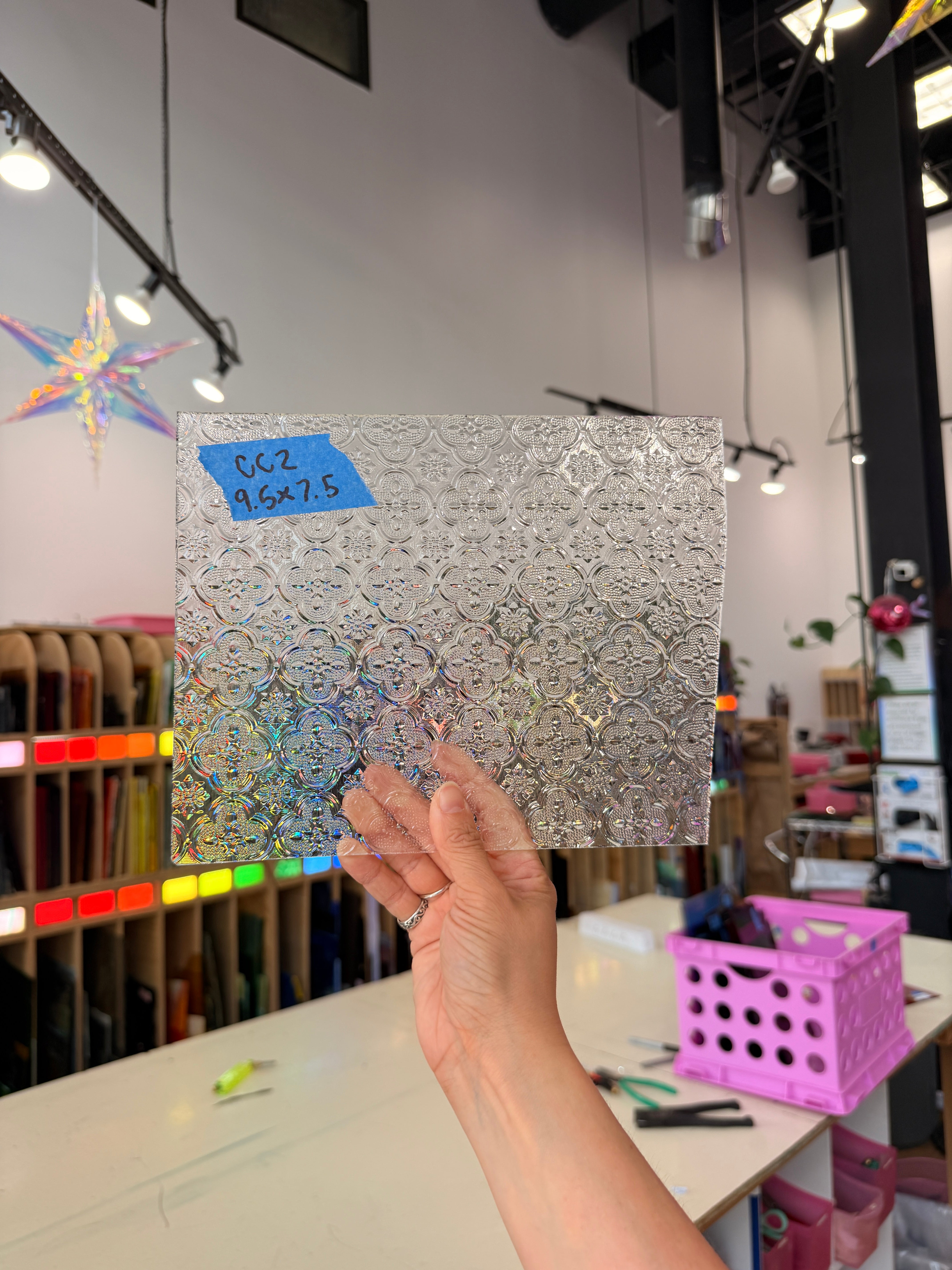 Clear Lace Morisco Sheet Glass Colorado Glassworks