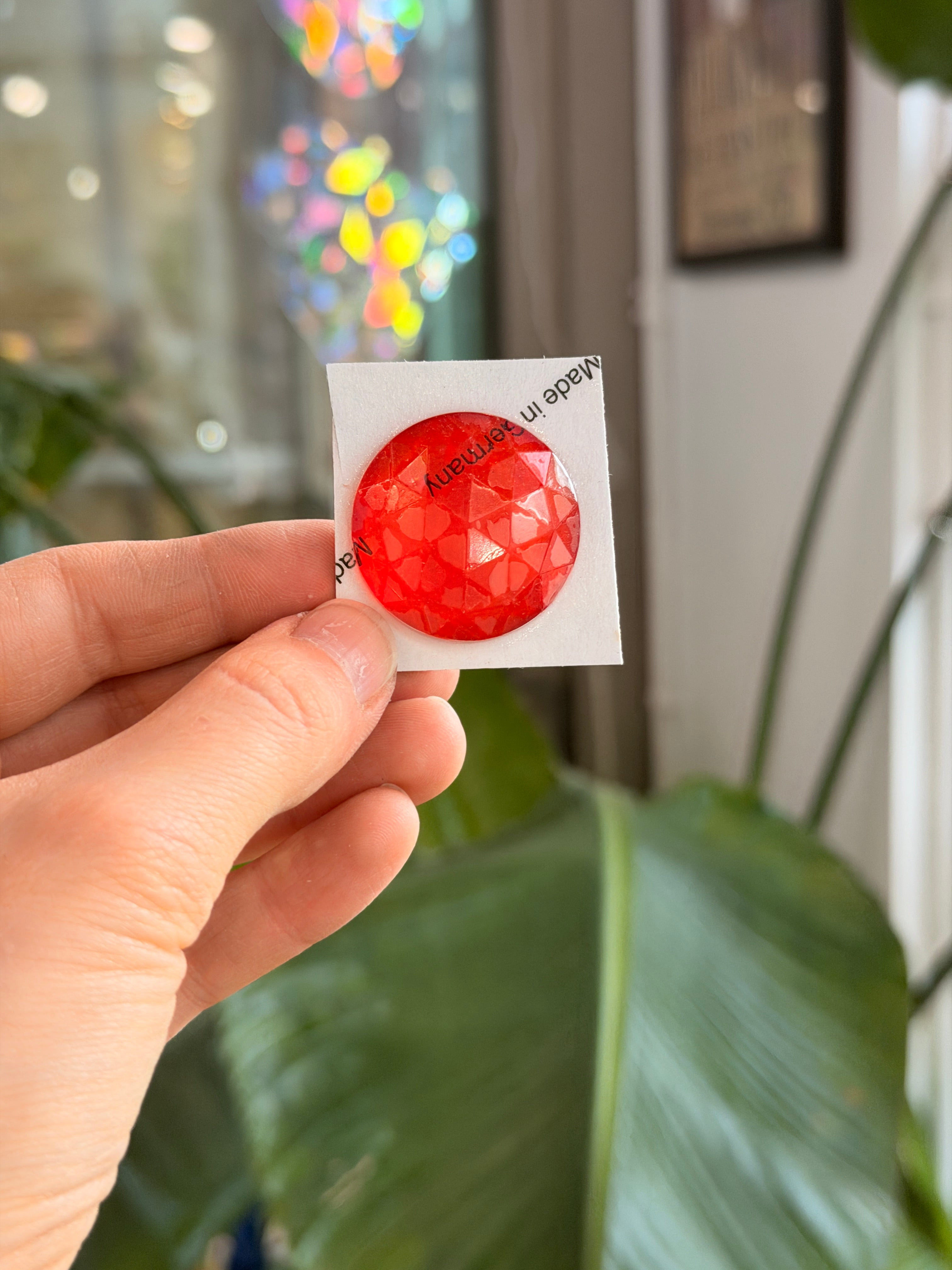 Light Red Jewel - Round (20mm) Tools Colorado Glass Works