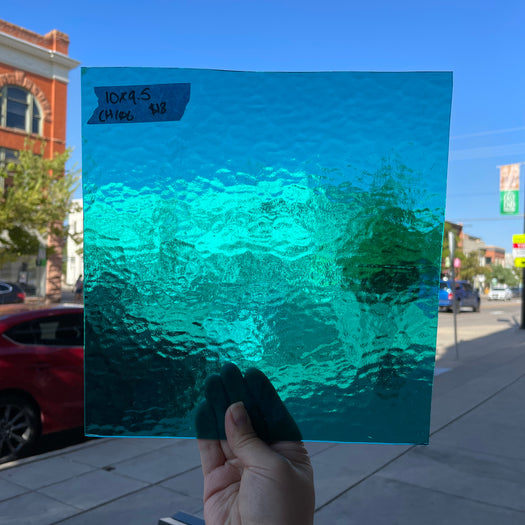 Teal Slightly Textured Transparent Choice Sheet Glass Colorado Glassworks