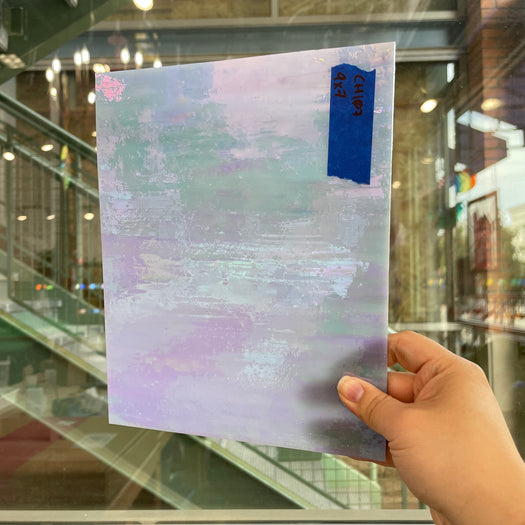 Purple Opaque Iridescent Choice Sheet Glass Colorado Glassworks CH107 (9x7in)