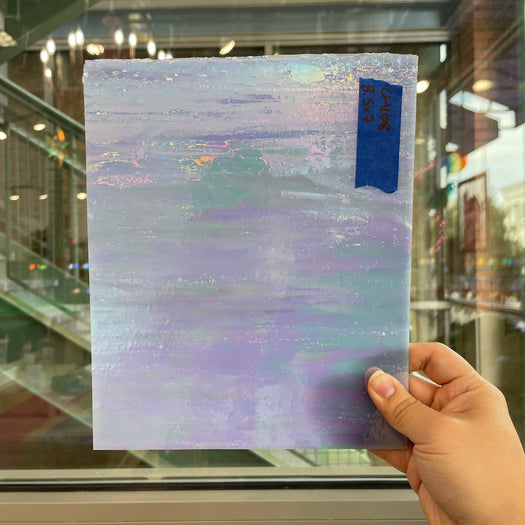 Purple Opaque Iridescent Choice Sheet Glass Colorado Glassworks CH108 (8.5x7in)
