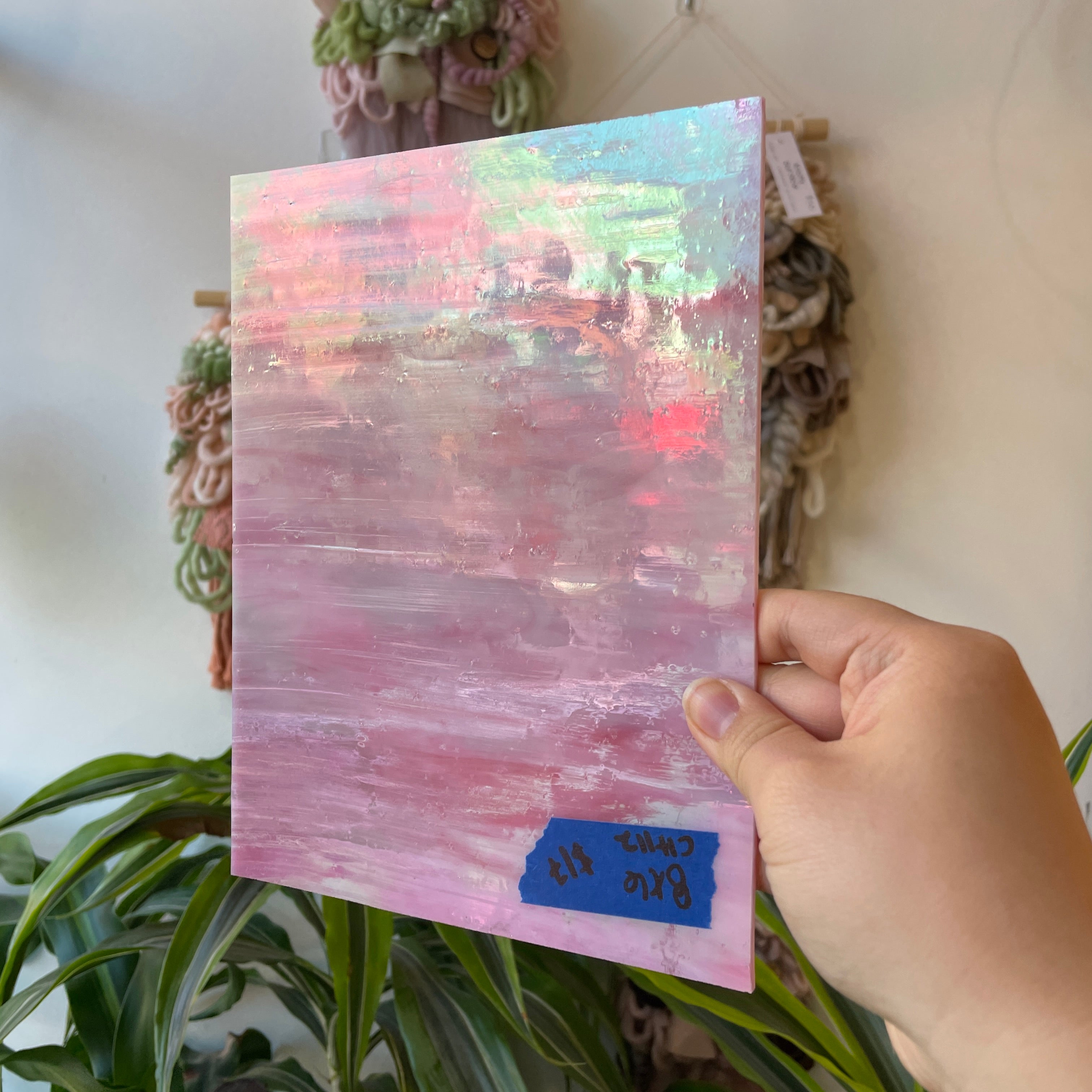 Pink Opaque Iridescent Choice Colorado Glassworks CH112 (8x6in)