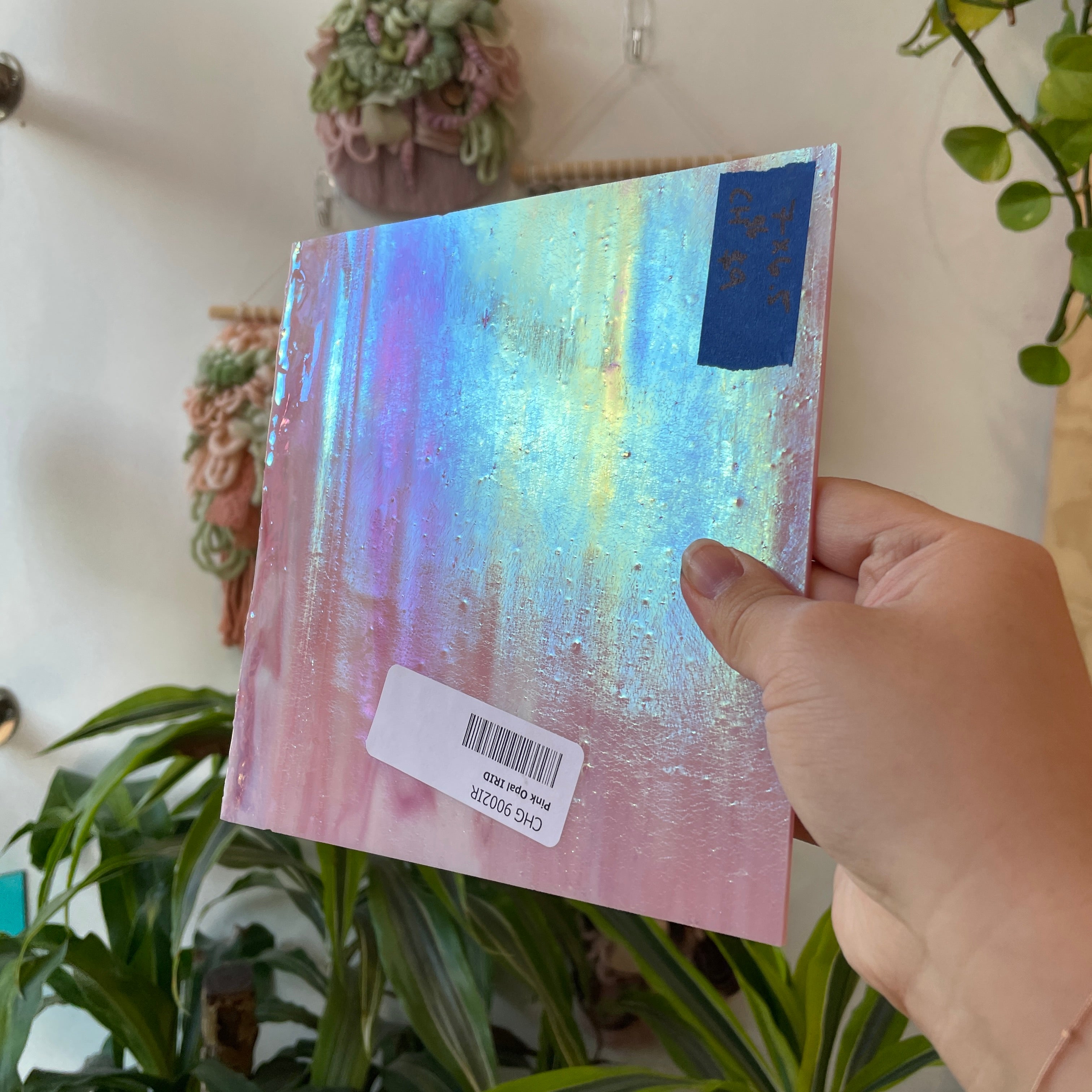 Pink Opaque Iridescent Choice Colorado Glassworks CH96 (7x6.5in)