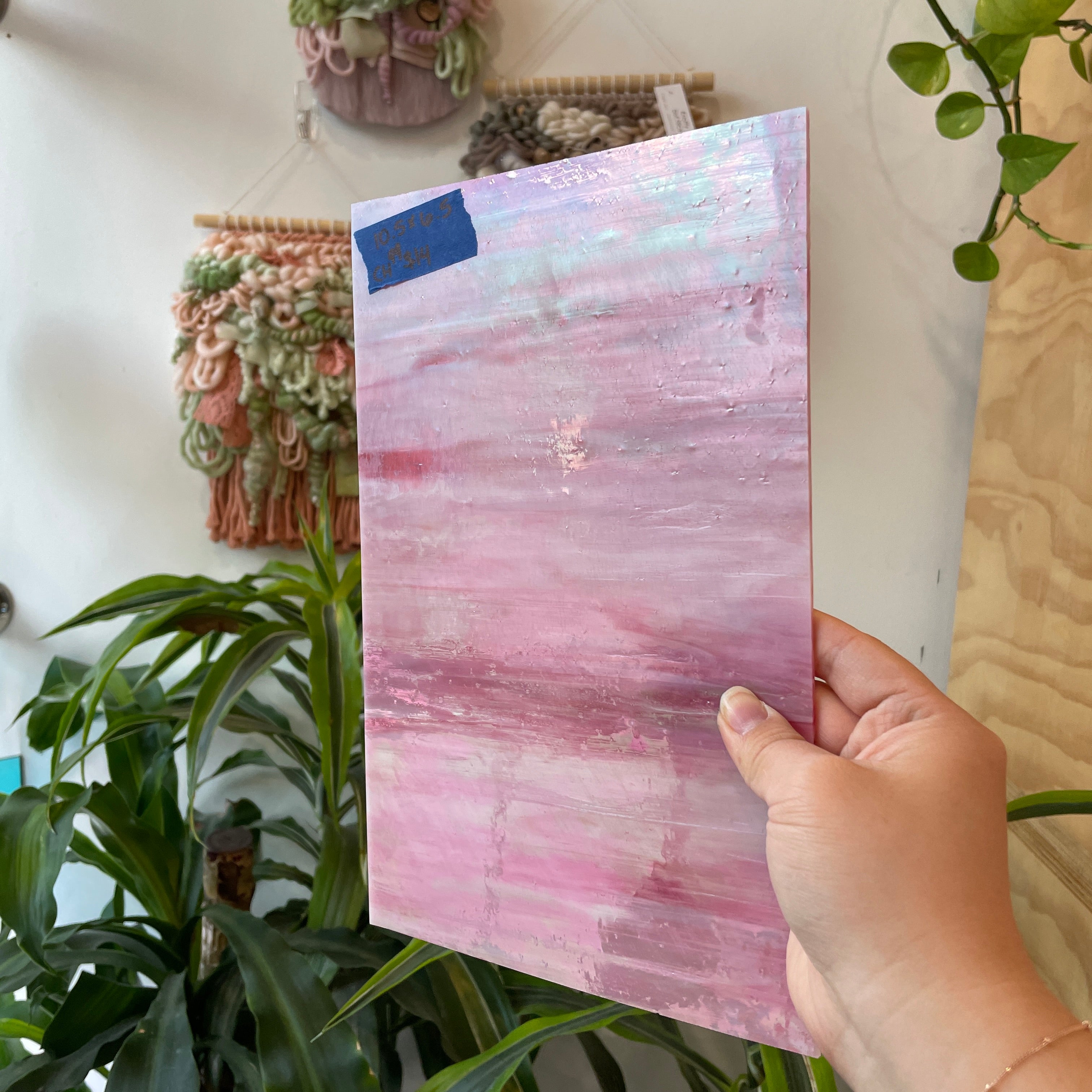 Pink Opaque Iridescent Choice Colorado Glassworks CH99 (10.5x6.5in)
