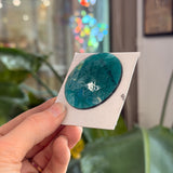 BIG Blue Green Jewel - Round (50mm) Tools Colorado Glass Works