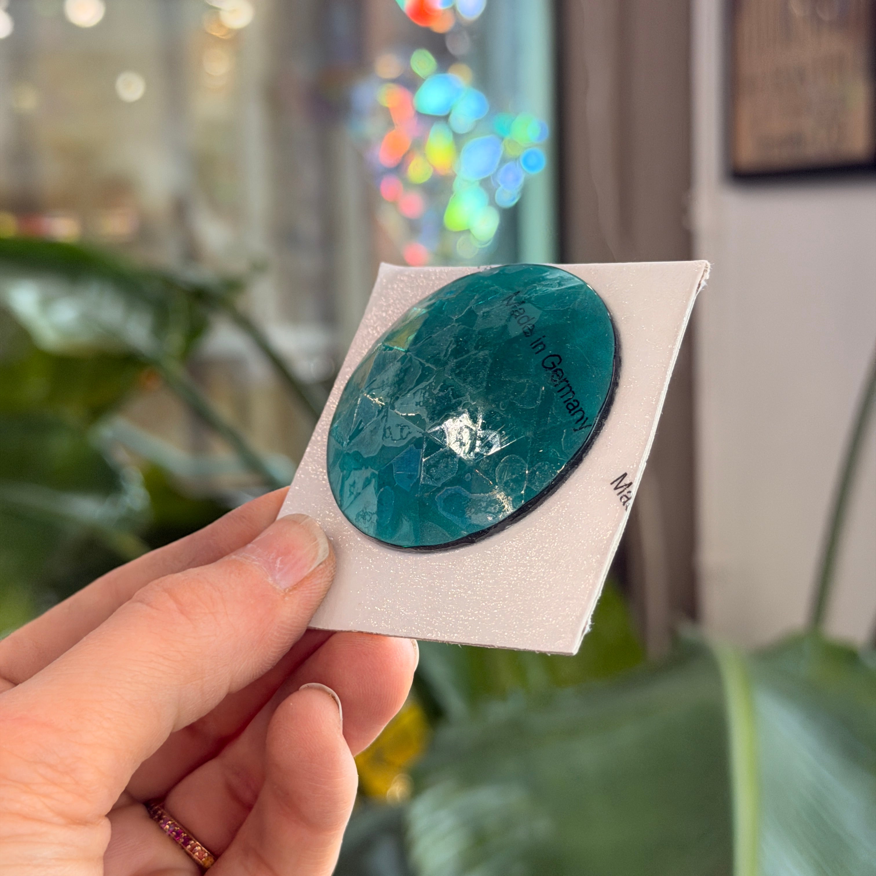 BIG Blue Green Jewel - Round (50mm) Tools Colorado Glass Works