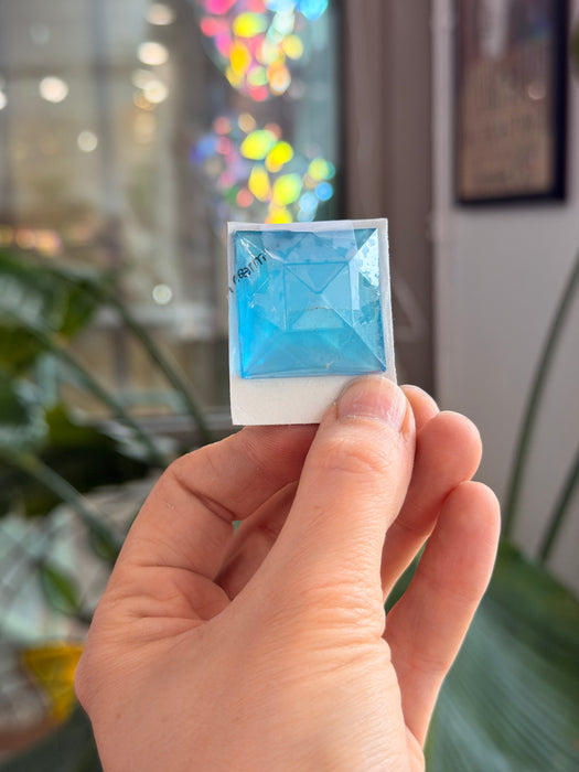 Light Aquamarine Jewel - Square (30mm) Tools Colorado Glass Works