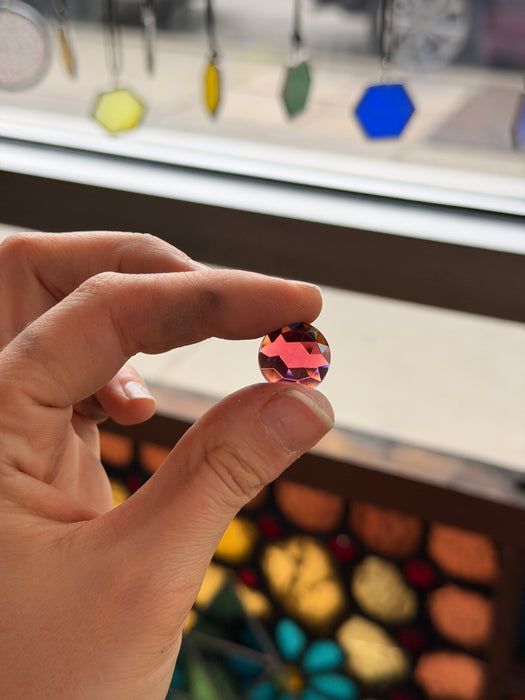 Hot Pink (Gold Ruby) Jewel - Round (15mm) Tools Colorado Glass Works