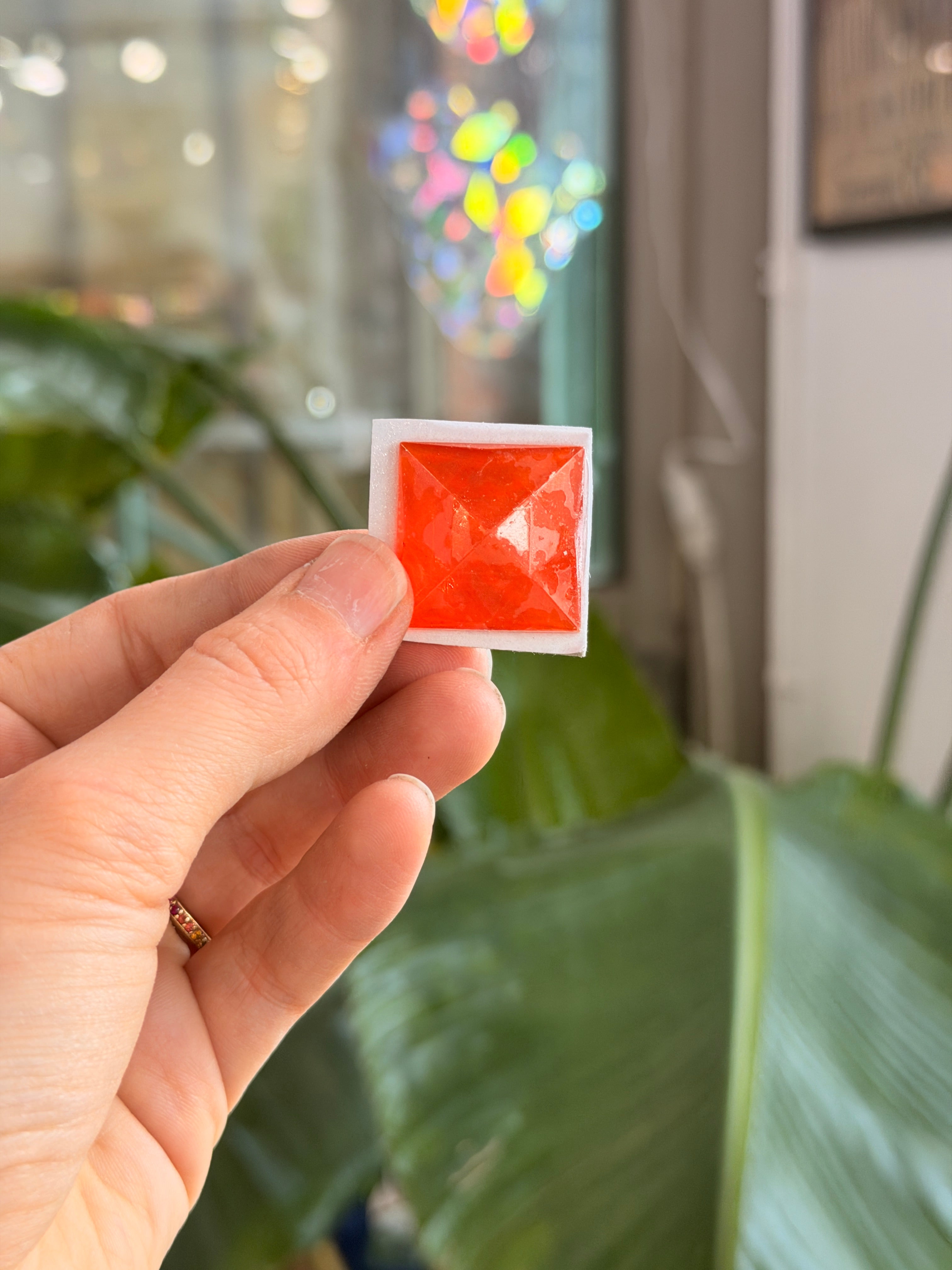 Orange Jewel - Square (25mm) Tools Colorado Glass Works