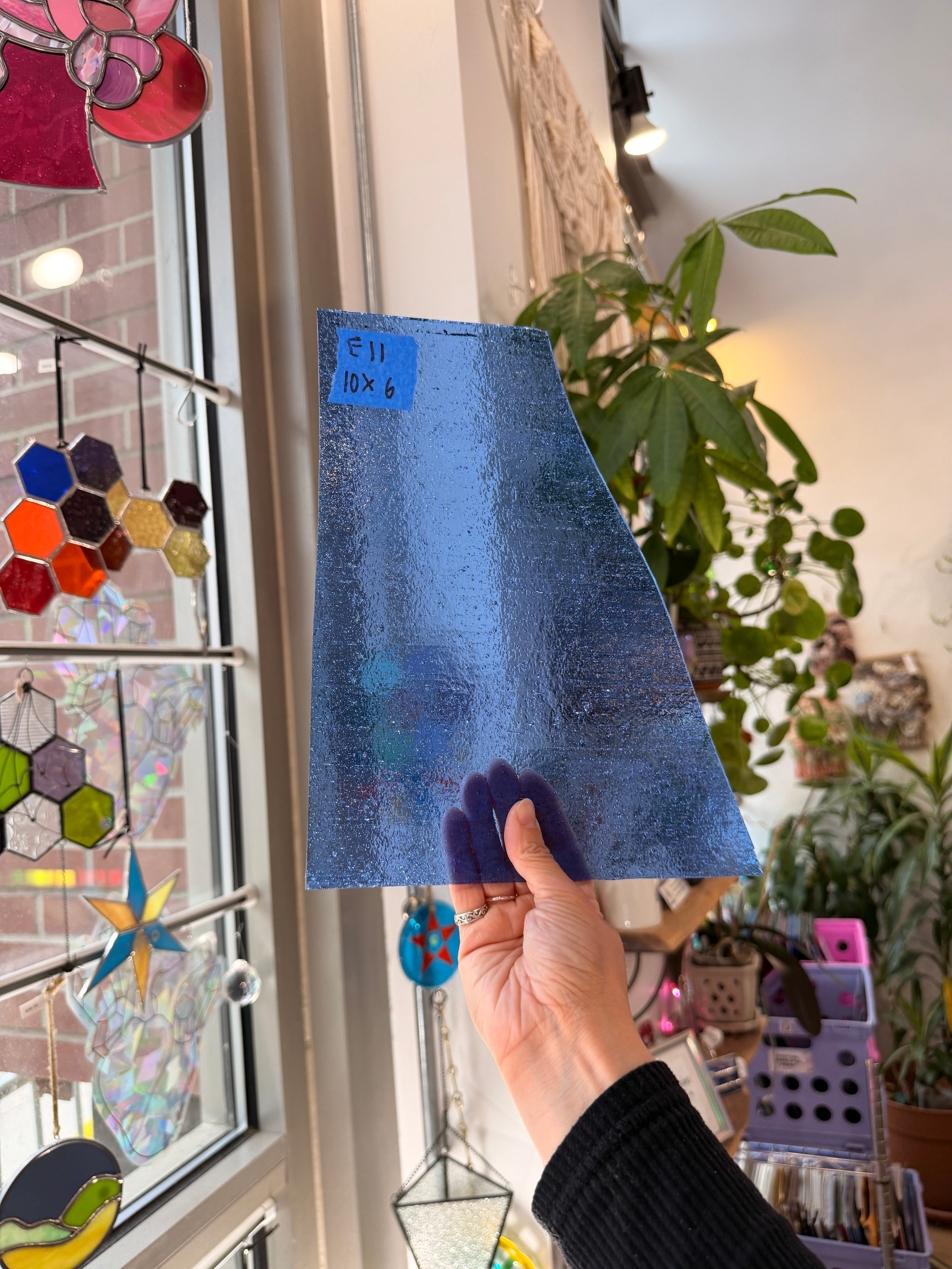 Medium Blue Transparent Sheet Glass Colorado Glassworks