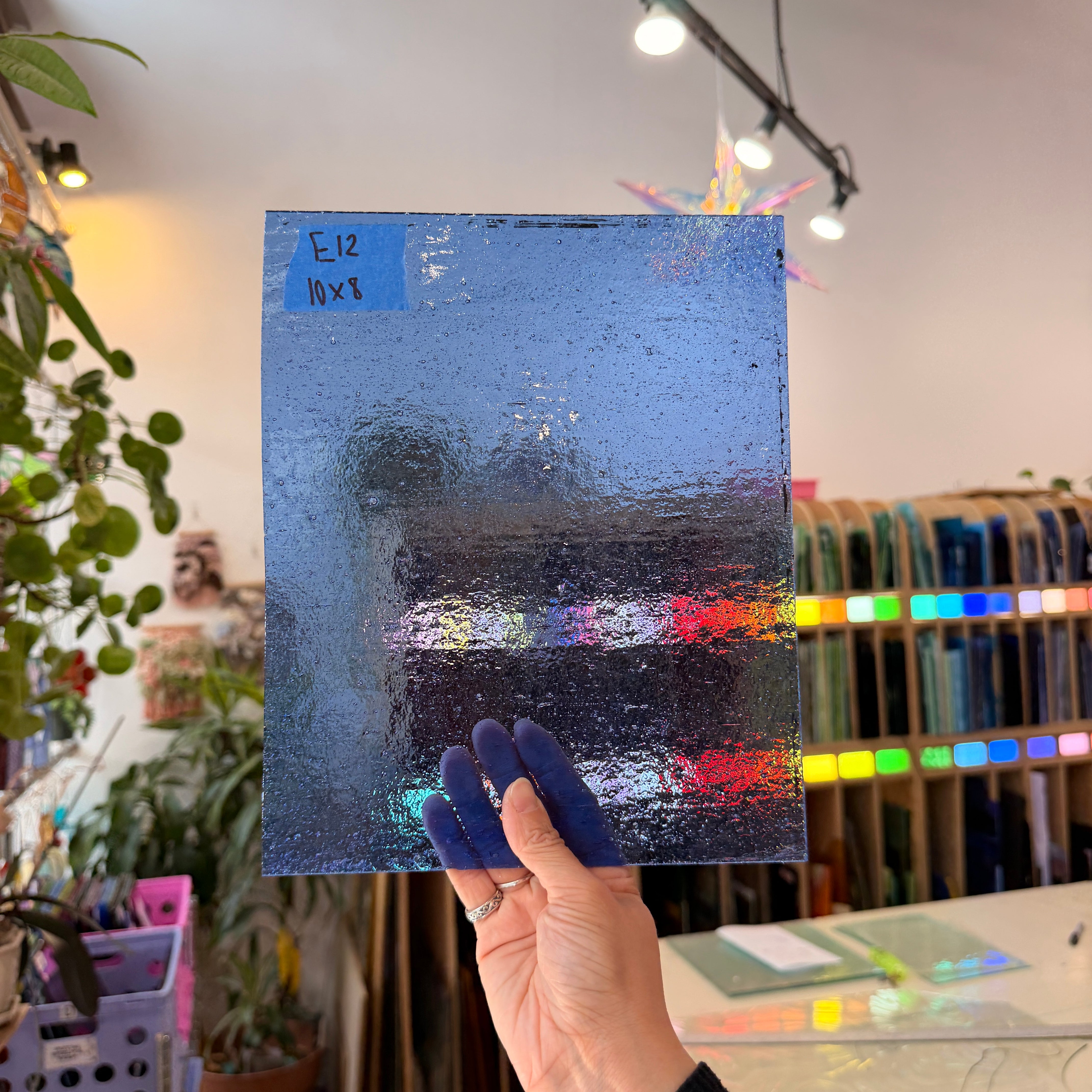 Medium Blue Transparent Sheet Glass Colorado Glassworks 10x8in (WM-53768237)