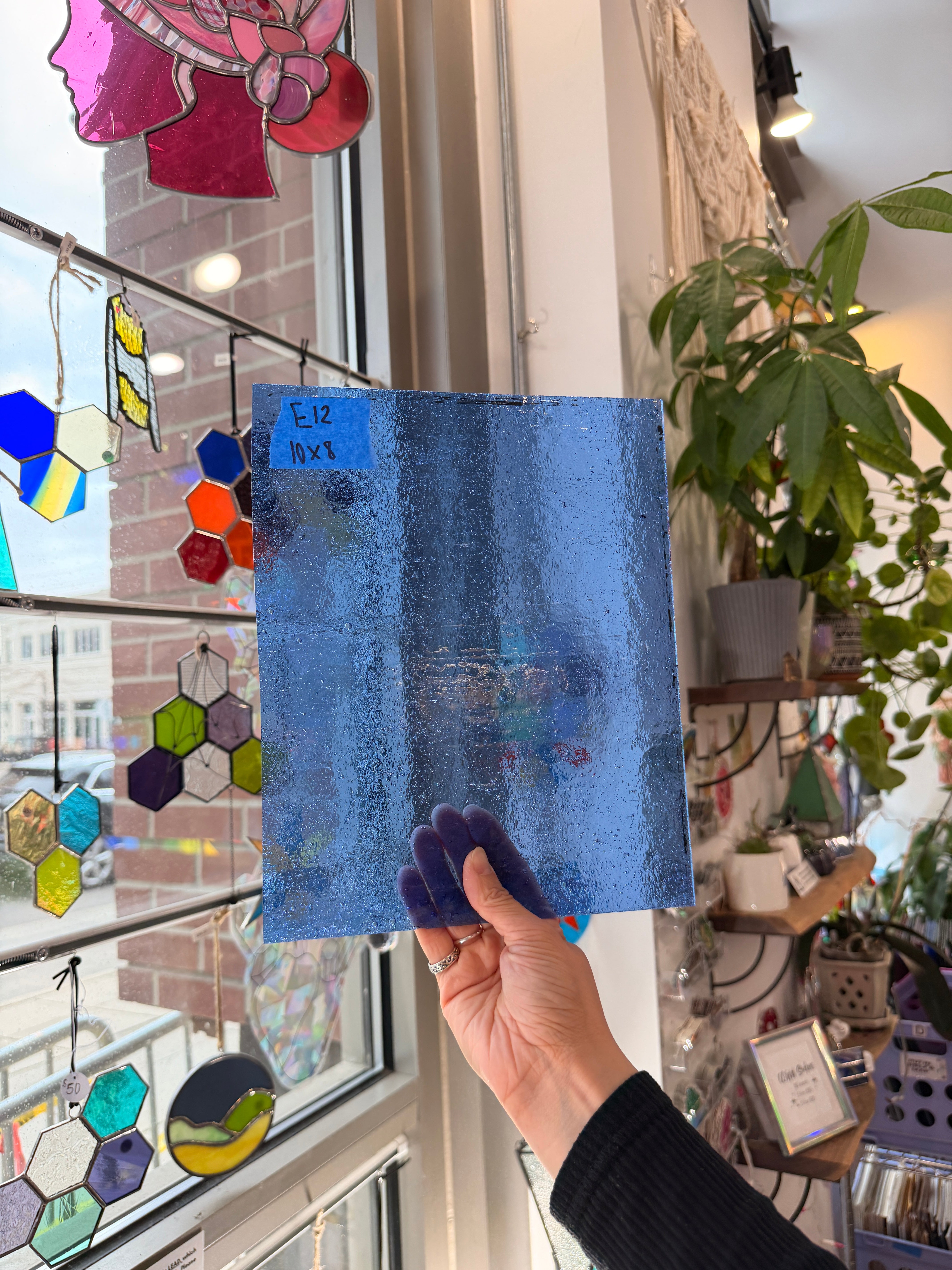 Medium Blue Transparent Sheet Glass Colorado Glassworks