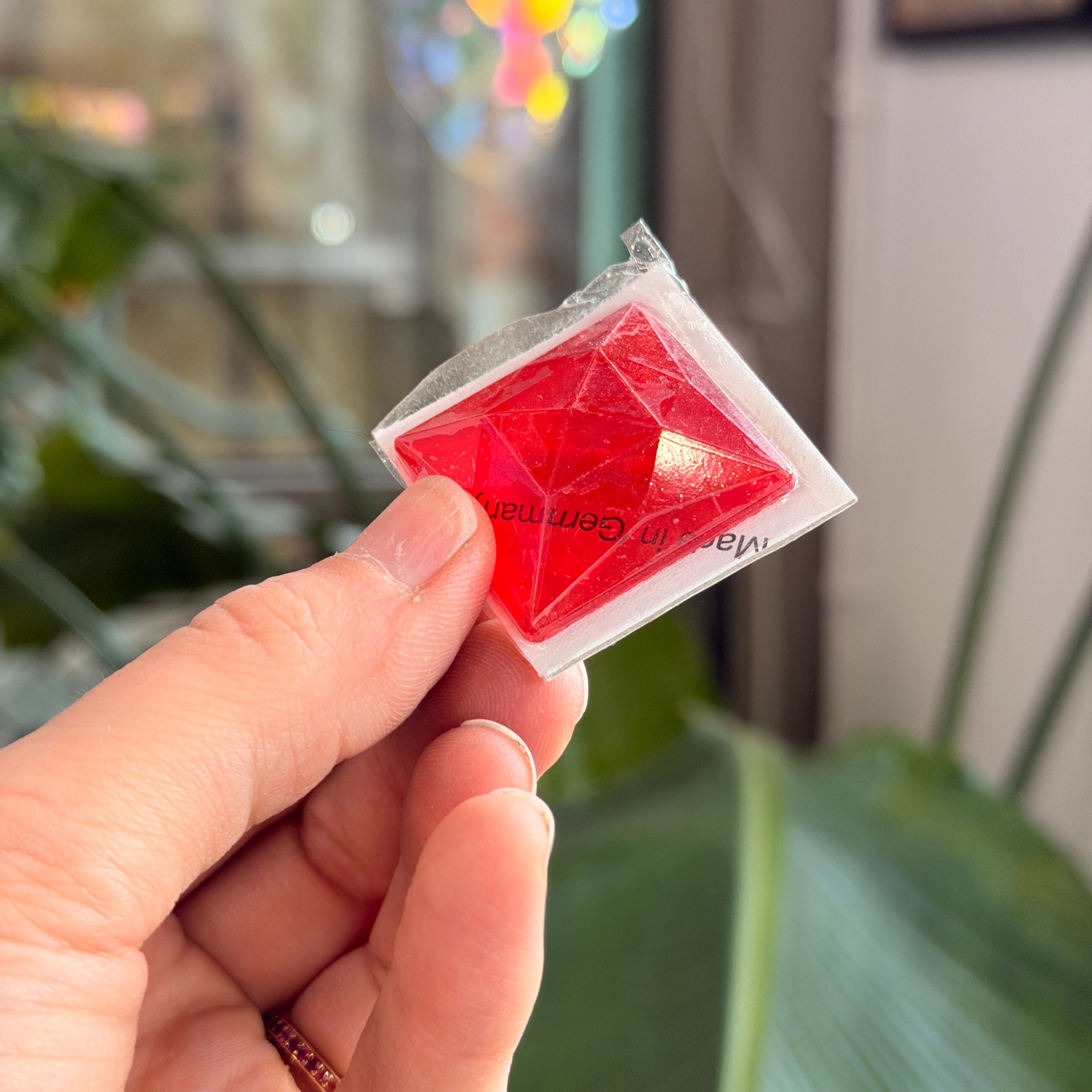 Light Red Jewel - Square (30mm) Tools Colorado Glass Works