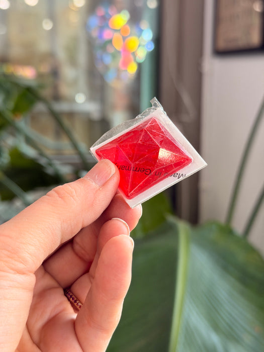 Light Red Jewel - Square (30mm) Tools Colorado Glass Works