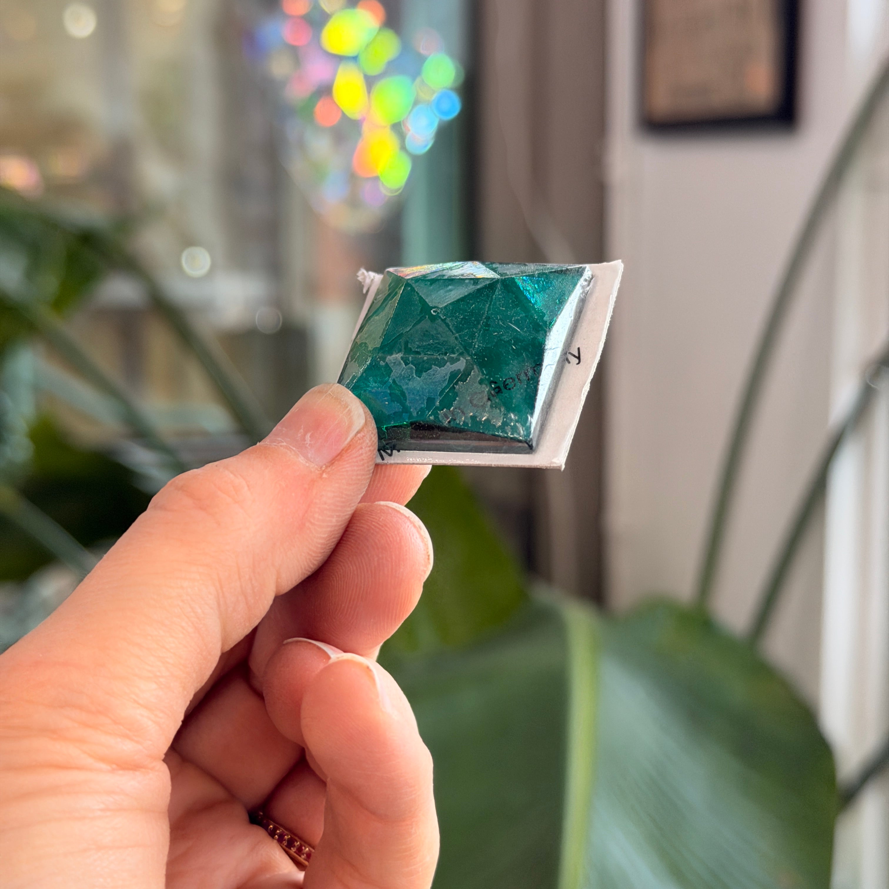 Blue Green (Teal) Jewel - Square (30mm) Tools Colorado Glass Works