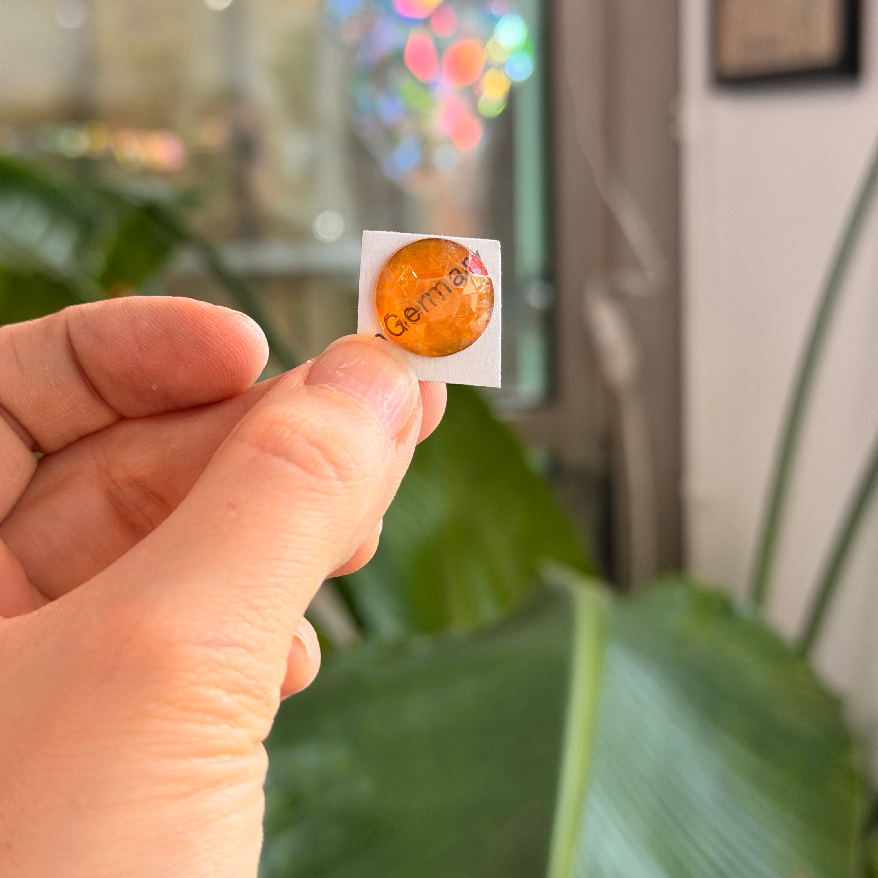 Amber Jewel - Round (15mm)