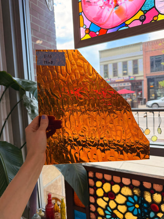 Amber Textured Transparent Choice Sheet Glass Colorado Glassworks
