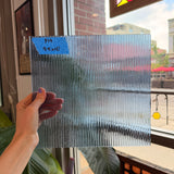 Vintage Optimum Reeded Light Blue Sheet Glass Colorado Glassworks