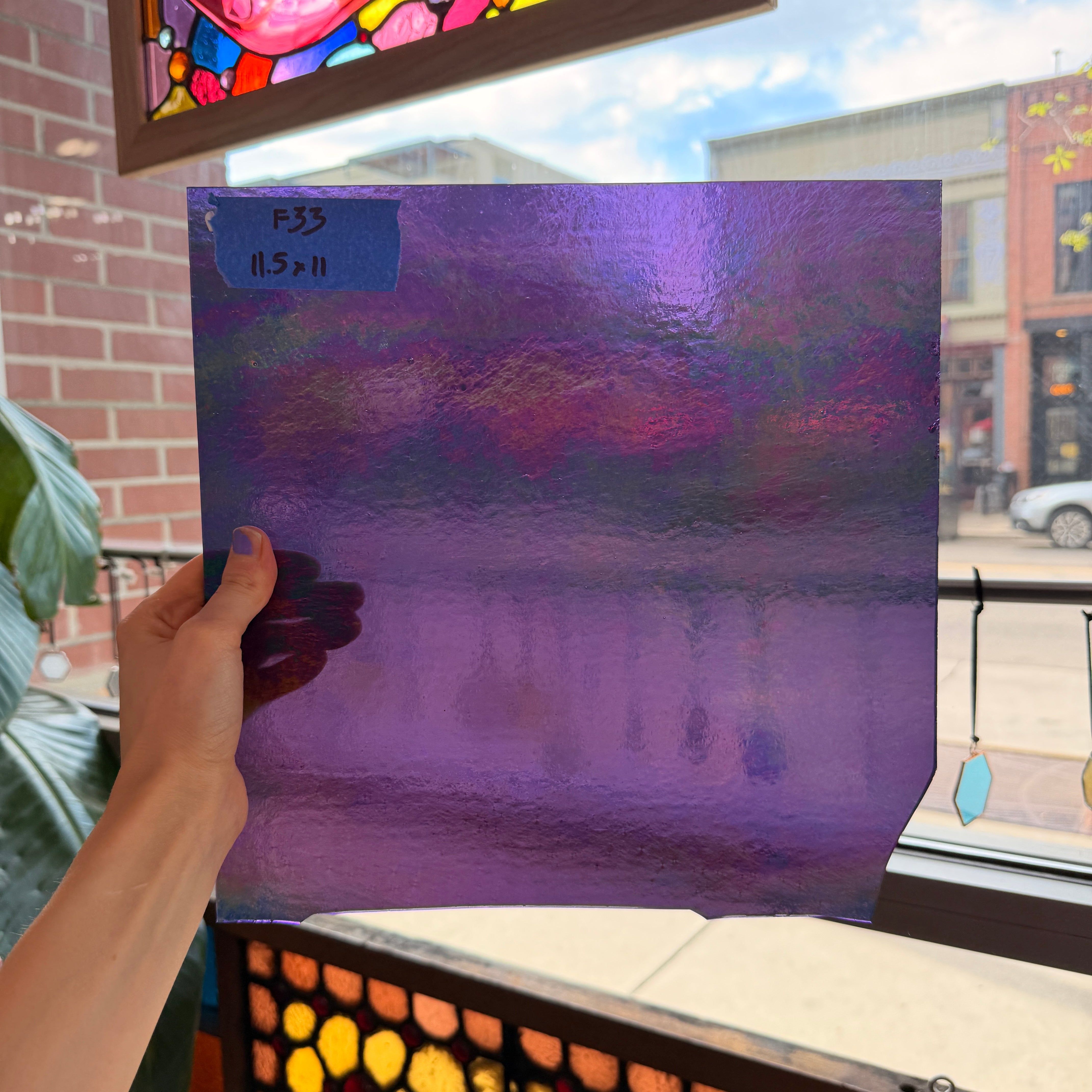 Purple Iridescent Wissmach Sheet Glass Wissmach Glass