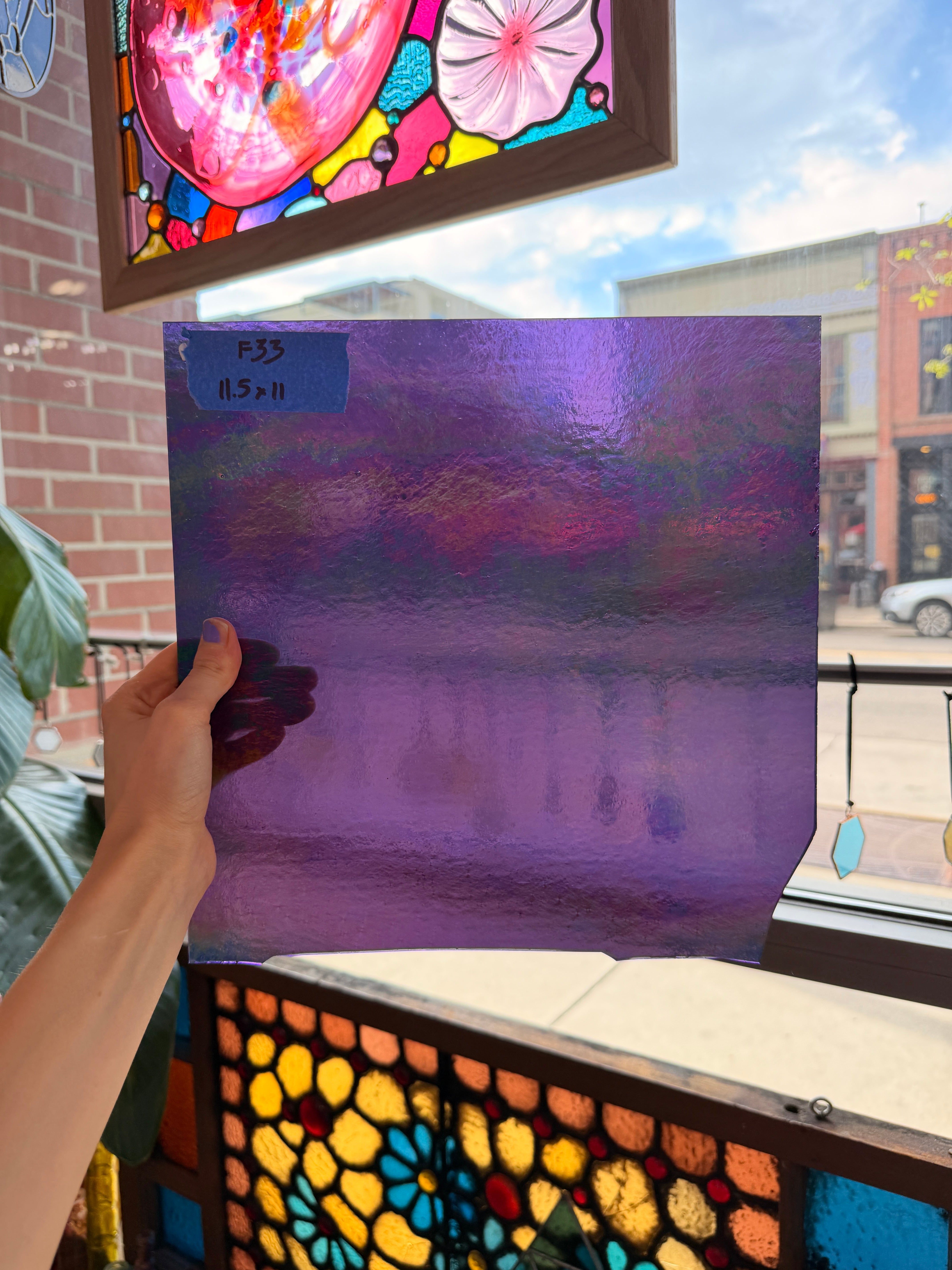 Purple Iridescent Wissmach Sheet Glass Wissmach Glass