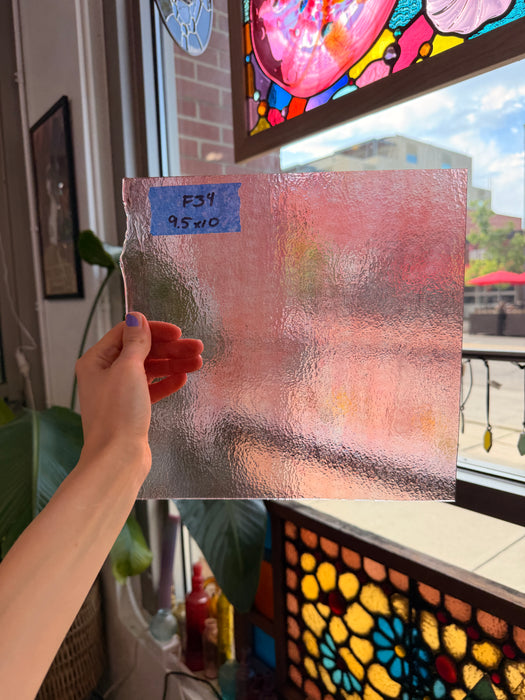 Striker Sunset Coral Transparent Double Rolled 90 COE (001305-0030) Sheet Glass Colorado Glassworks