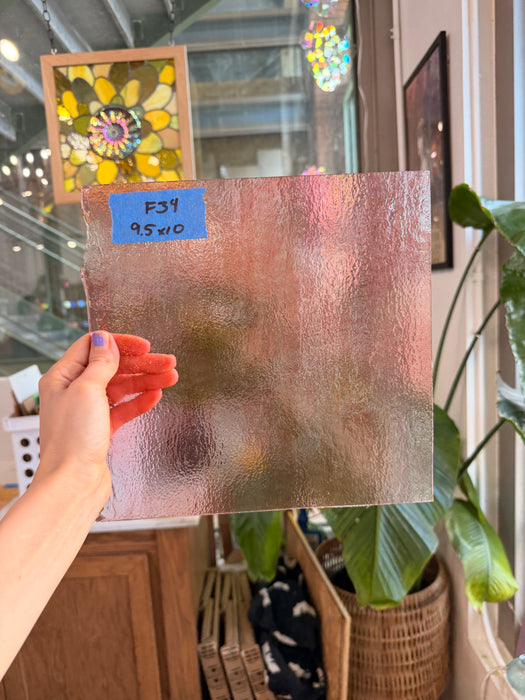 Striker Sunset Coral Transparent Double Rolled 90 COE (001305-0030) Sheet Glass Colorado Glassworks