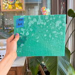 Teal Copper Green Mottled Oceana Sheet Glass Colorado Glassworks 8x9in (OC-77135149)