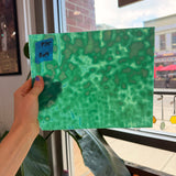 Teal Copper Green Mottled Oceana Sheet Glass Colorado Glassworks