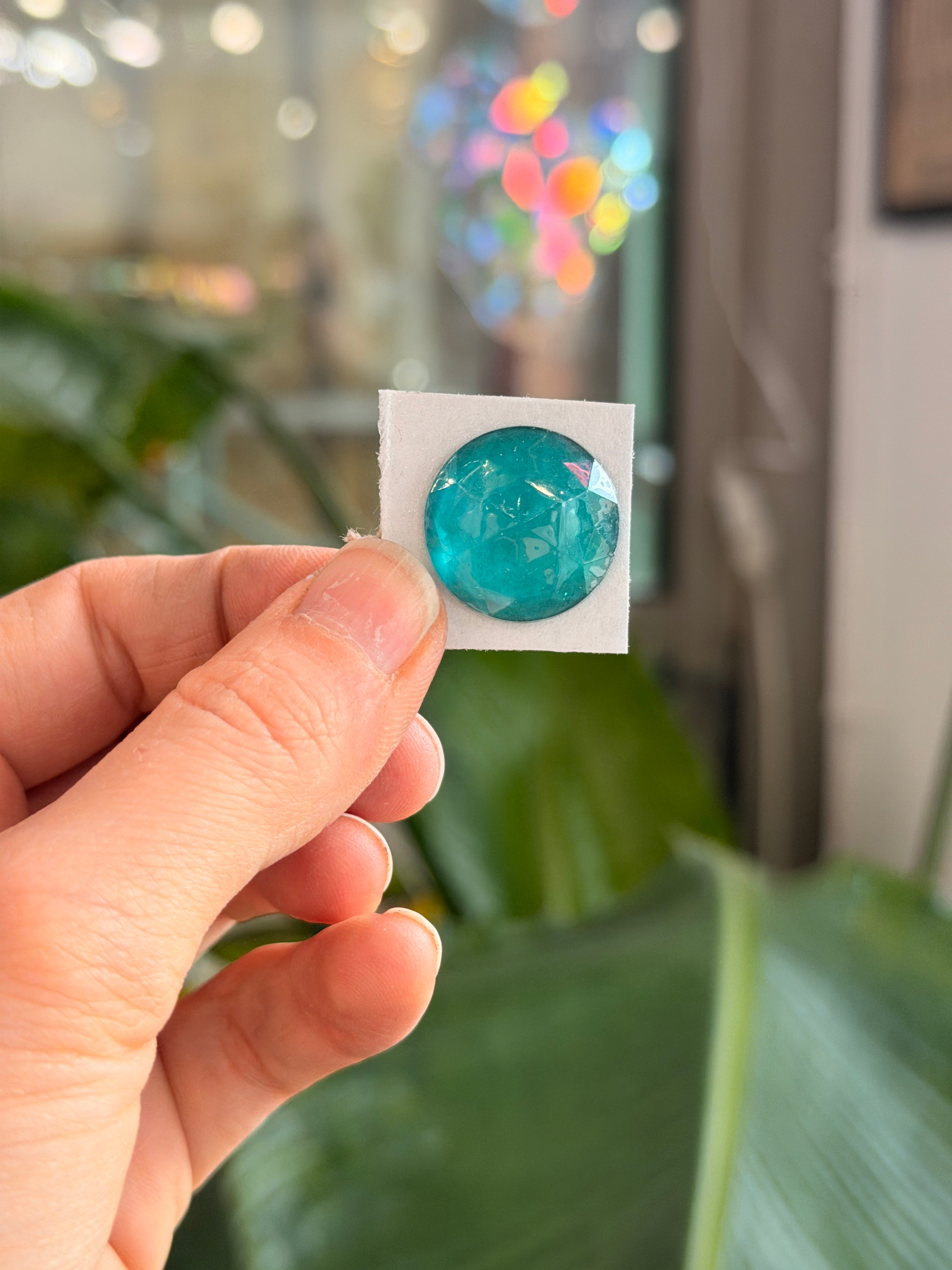 Blue Green (Teal) Jewel - Round (20mm) Tools Colorado Glass Works