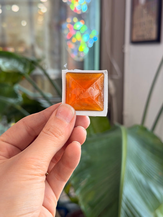 Amber Jewel - Square (30 mm) Tools Colorado Glass Works