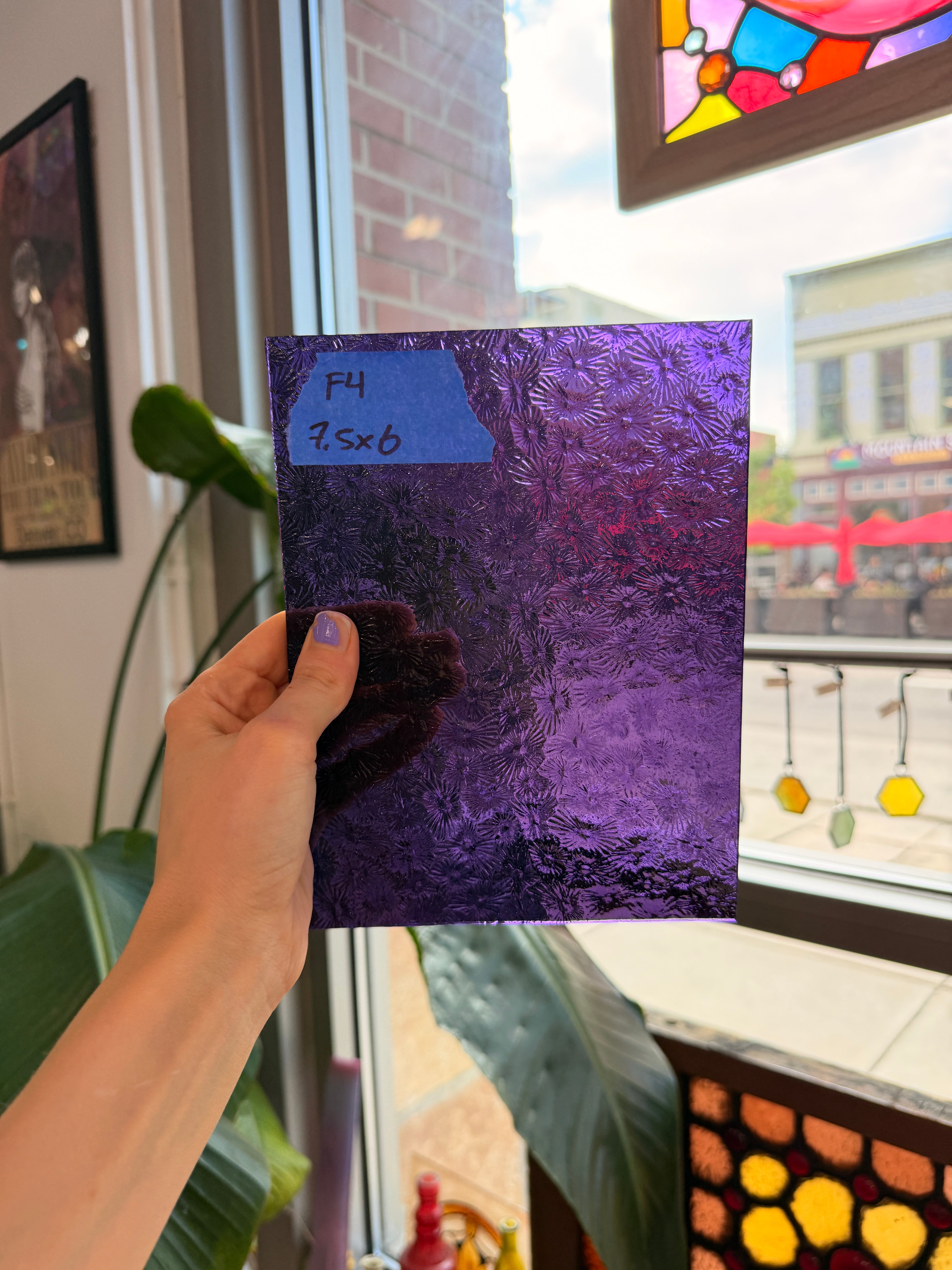 Purple Florentine Wissmach Sheet Glass Wissmach Glass