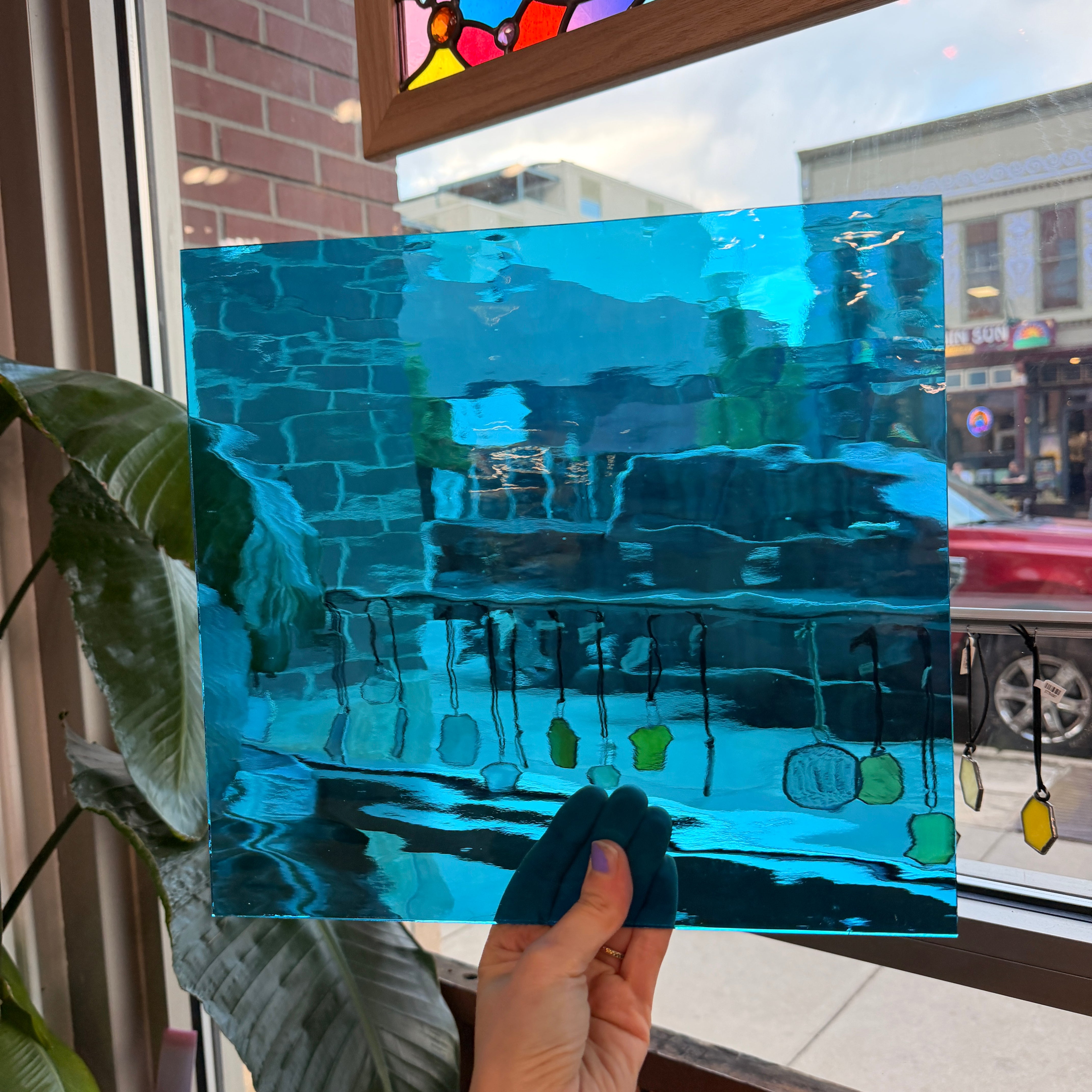 NEW! Blue Topaz Waterglass Oceanside Fusible 96 COE (OGT 533.2WF) Sheet Glass Colorado Glass Works