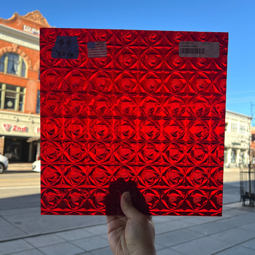 Cerise Ruby Whitney Kokomo Sheet Glass Colorado Glassworks