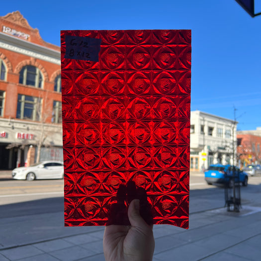 Cerise Ruby Whitney Kokomo Sheet Glass Colorado Glassworks