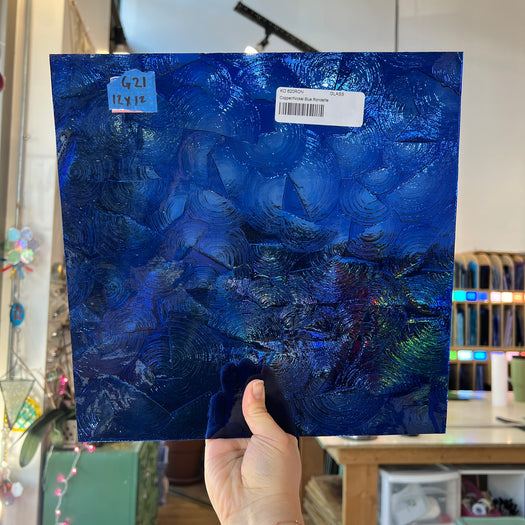 Copper/Nickel Blue Rondelite Kokomo Sheet Glass Colorado Glassworks