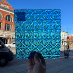 Lighter Peacock Blue Whitney Kokomo Sheet Glass Colorado Glassworks