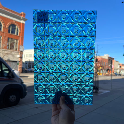 Lighter Peacock Blue Whitney Kokomo Sheet Glass Colorado Glassworks