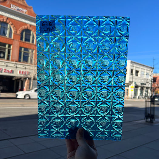 Lighter Peacock Blue Whitney Kokomo Sheet Glass Colorado Glassworks