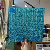 Lighter Peacock Blue Whitney Kokomo Sheet Glass Colorado Glassworks 12x12in (KO-78571309)