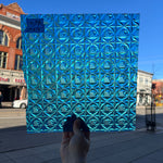 Lighter Peacock Blue Whitney Kokomo Sheet Glass Colorado Glassworks