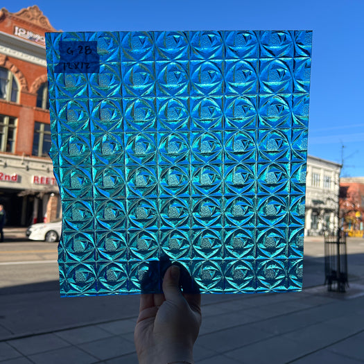 Lighter Peacock Blue Whitney Kokomo Sheet Glass Colorado Glassworks