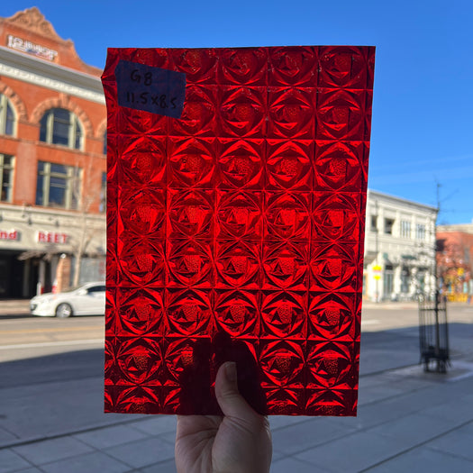 Cerise Ruby Whitney Kokomo Sheet Glass Colorado Glassworks