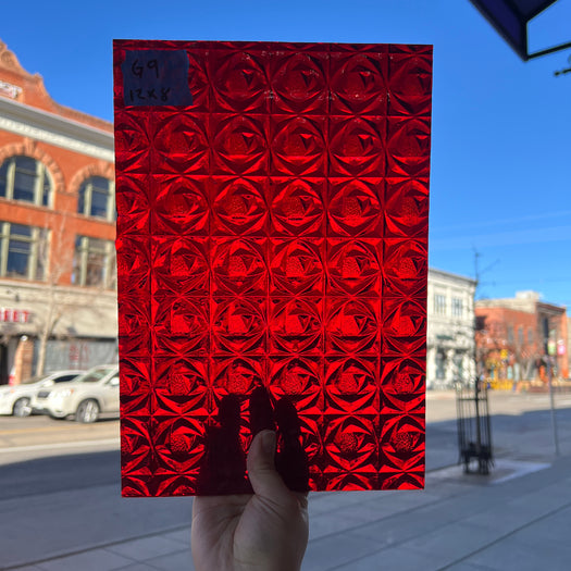 Cerise Ruby Whitney Kokomo Sheet Glass Colorado Glassworks
