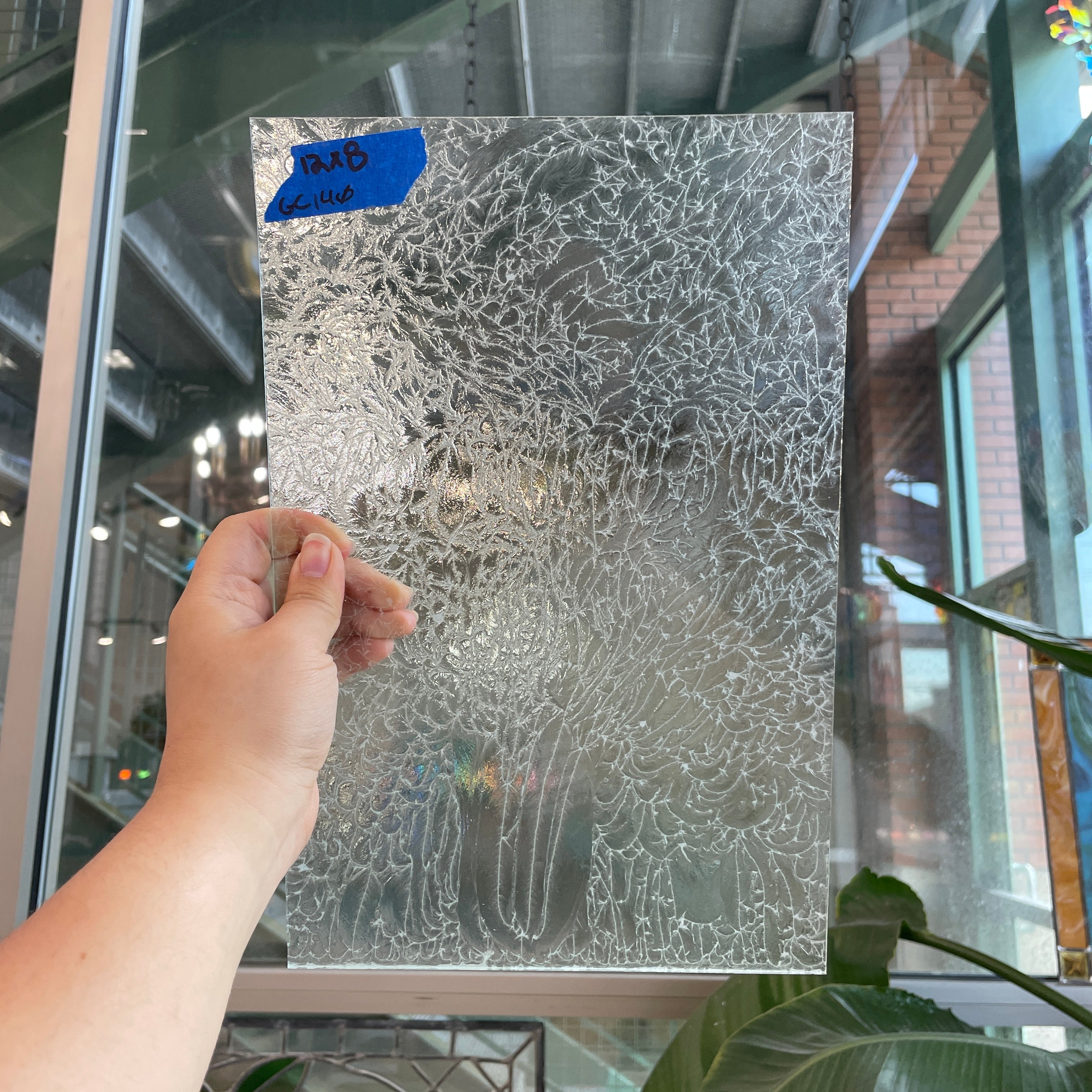 Clear Glue Chip Sheet Glass Colorado Glassworks GC140 (12x8in)