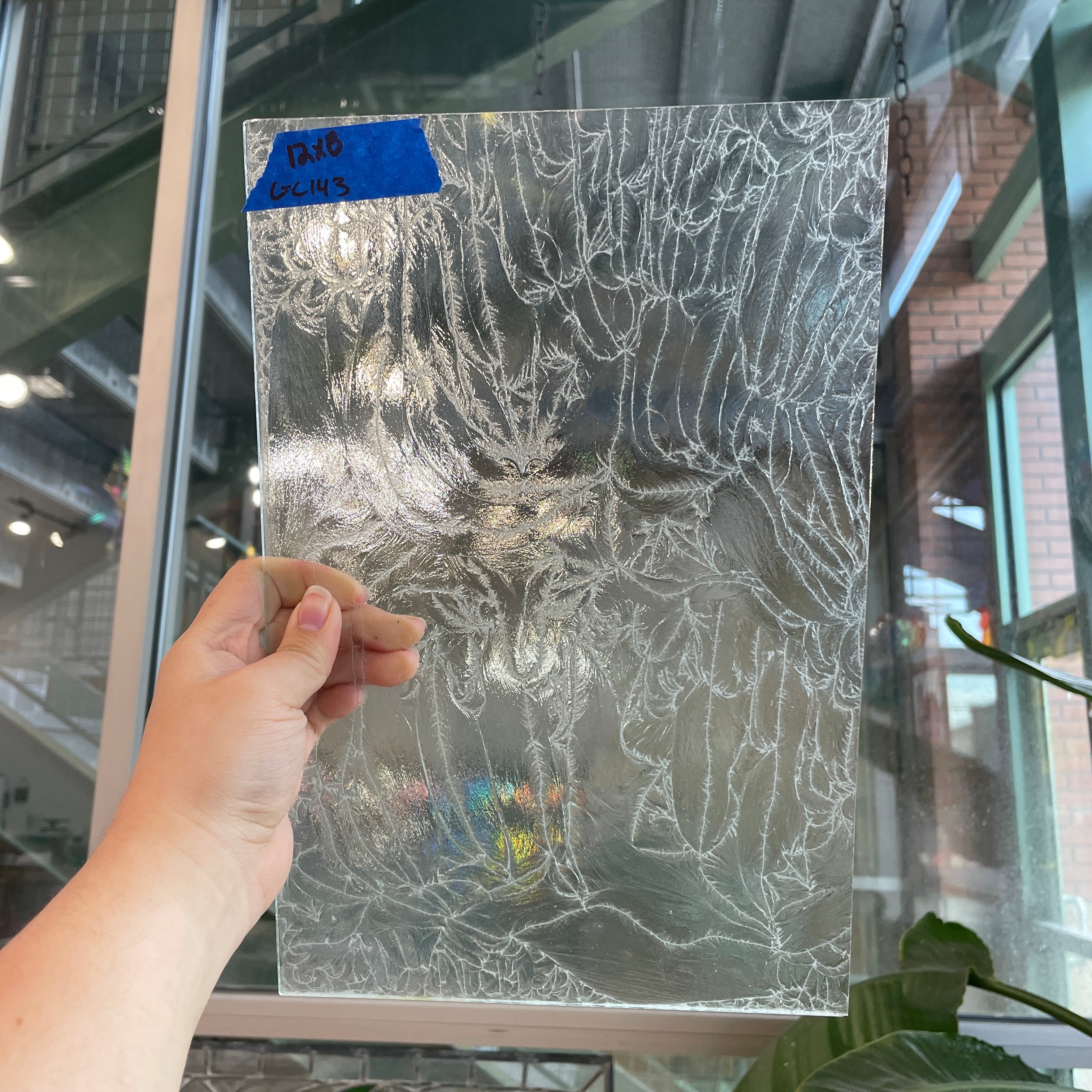 Clear Glue Chip Sheet Glass Colorado Glassworks GC143 (12x8in)