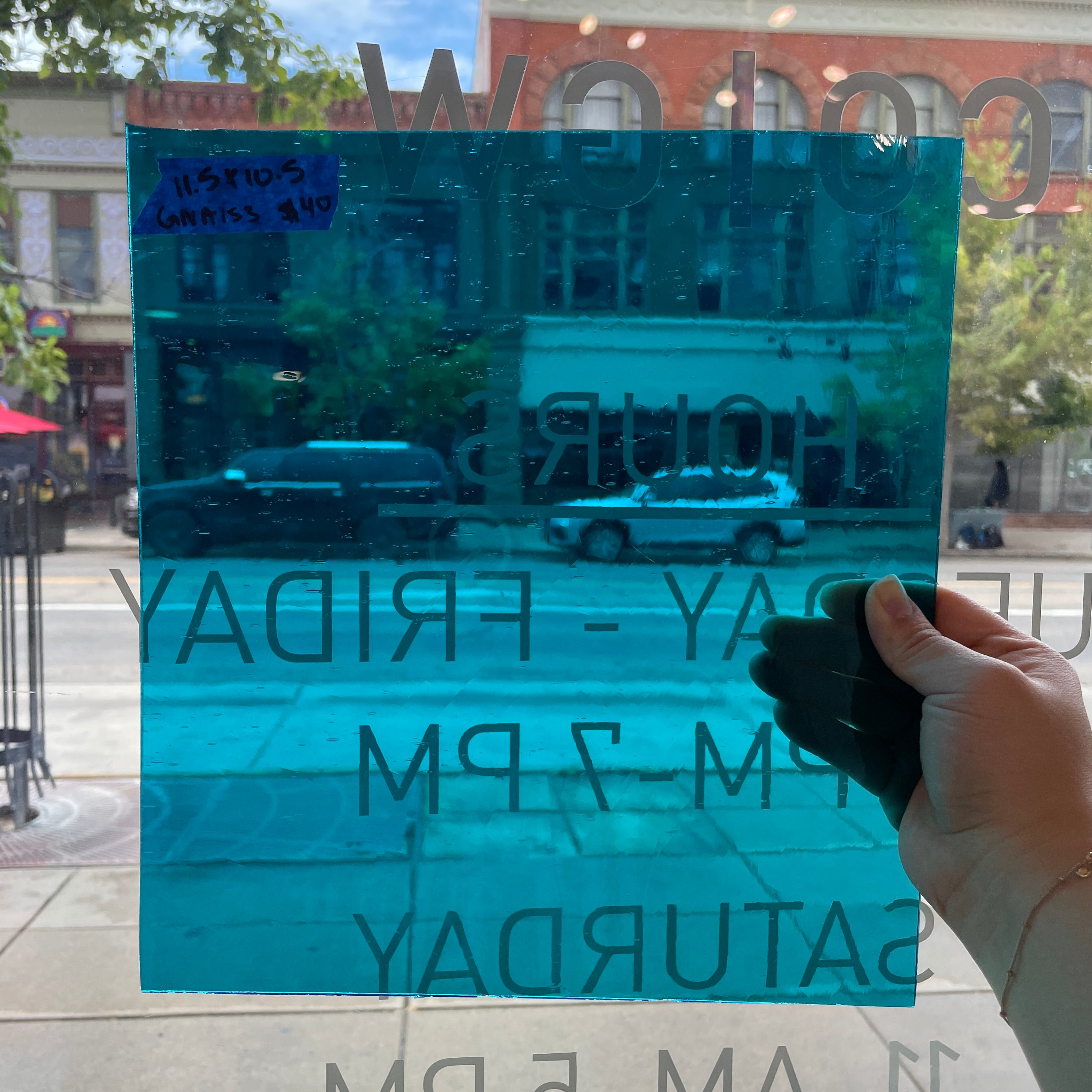 Aqua Blue Transparent GNA Sheet Glass Colorado Glassworks