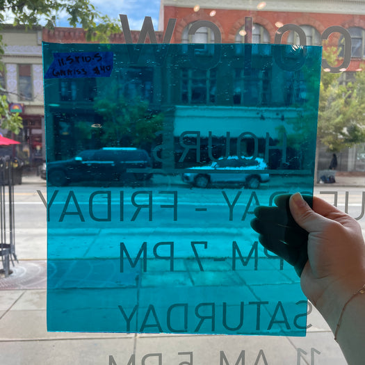 Aqua Blue Transparent GNA Sheet Glass Colorado Glassworks
