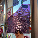 Purple Cathedral Iridescent Ripple Kokomo Sheet Glass Colorado Glassworks