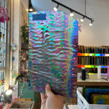 Purple Cathedral Iridescent Ripple Kokomo Sheet Glass Colorado Glassworks 11x7in (KO-91325997)